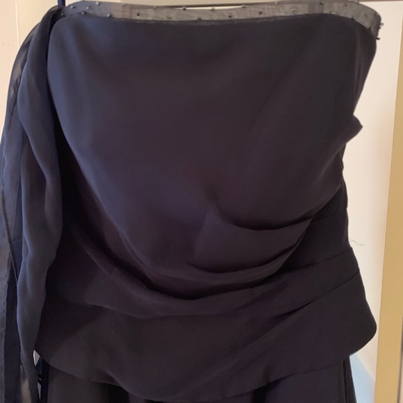 Beautiful Mori Lee Navy Blue Long Formal Dress Mother of the Bride - Picture 2 of 8